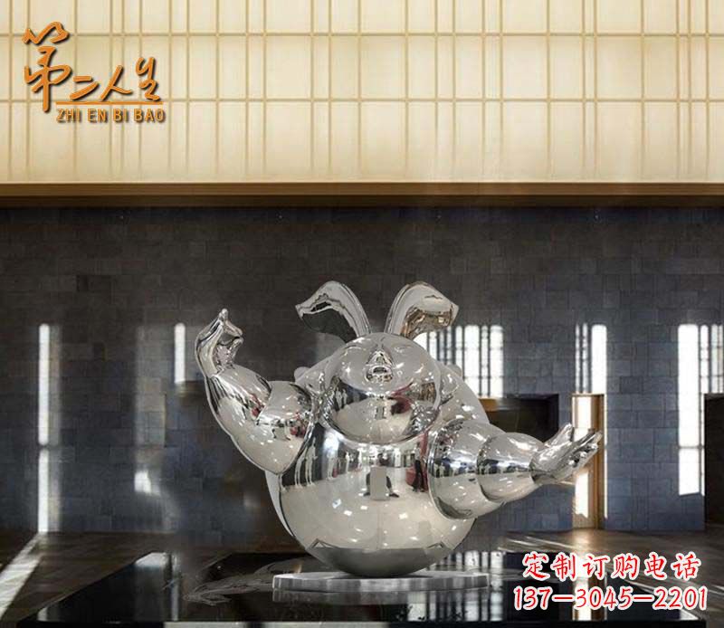 烟台不锈钢兔子雕塑——精致雕刻的艺术品