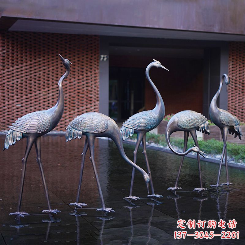 烟台不锈钢仙鹤飞翔雕塑