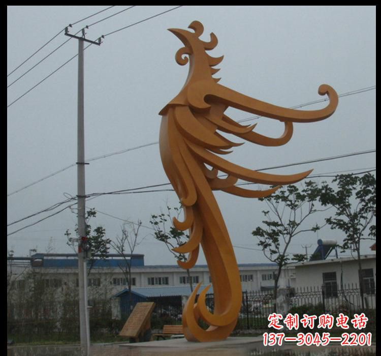 烟台不锈钢凤凰雕塑抽象艺术的精美杰作