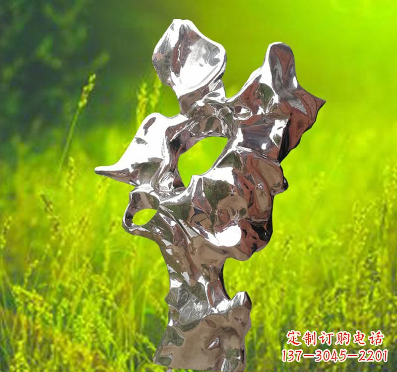 烟台太湖石雕塑精致的不锈钢艺术