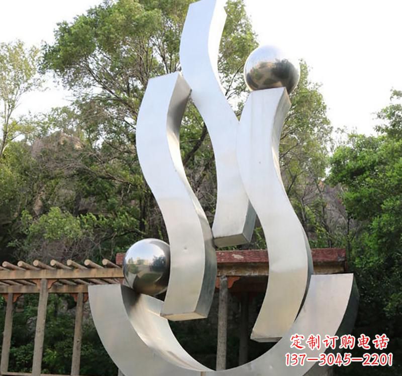 烟台不锈钢小区“飘带雕塑”一种充满艺术气息的雕塑
