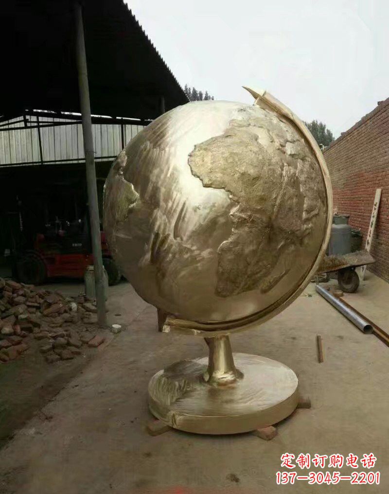 烟台不锈钢地球仪雕塑象征地球家园