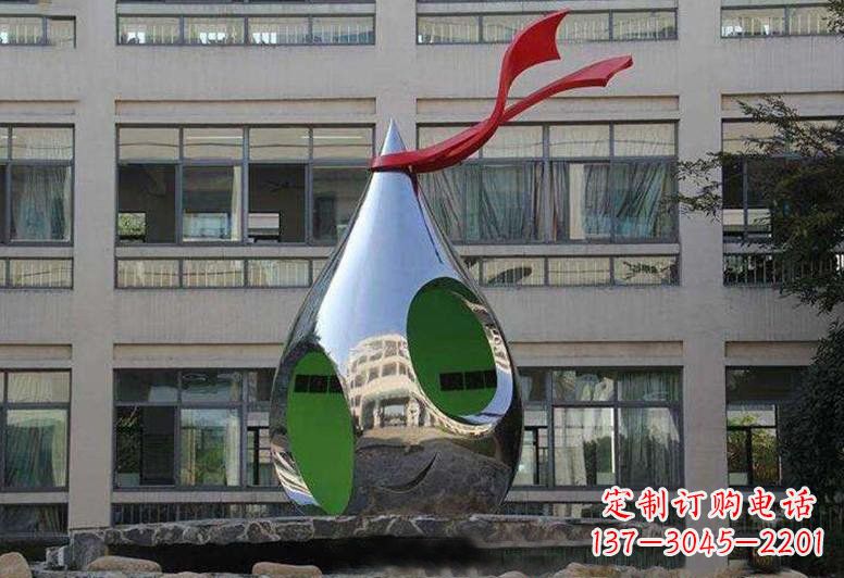 烟台不锈钢校园水滴雕塑