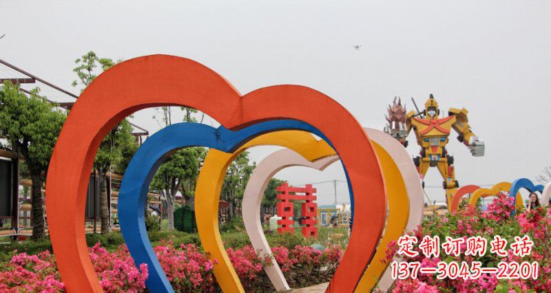 烟台不锈钢心形拱门雕塑——浪漫之门