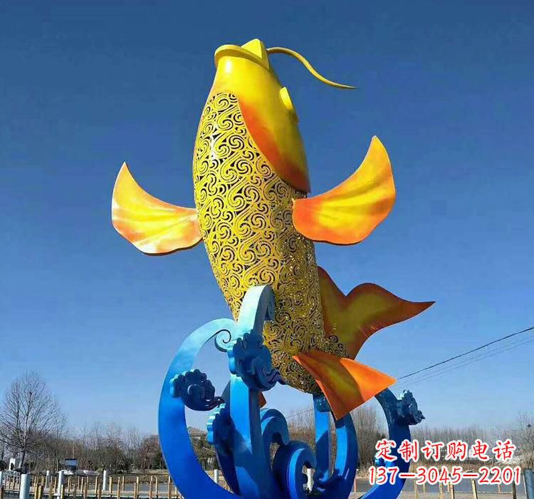烟台不锈钢艺术鲤鱼雕塑艺术之美与生活之灵