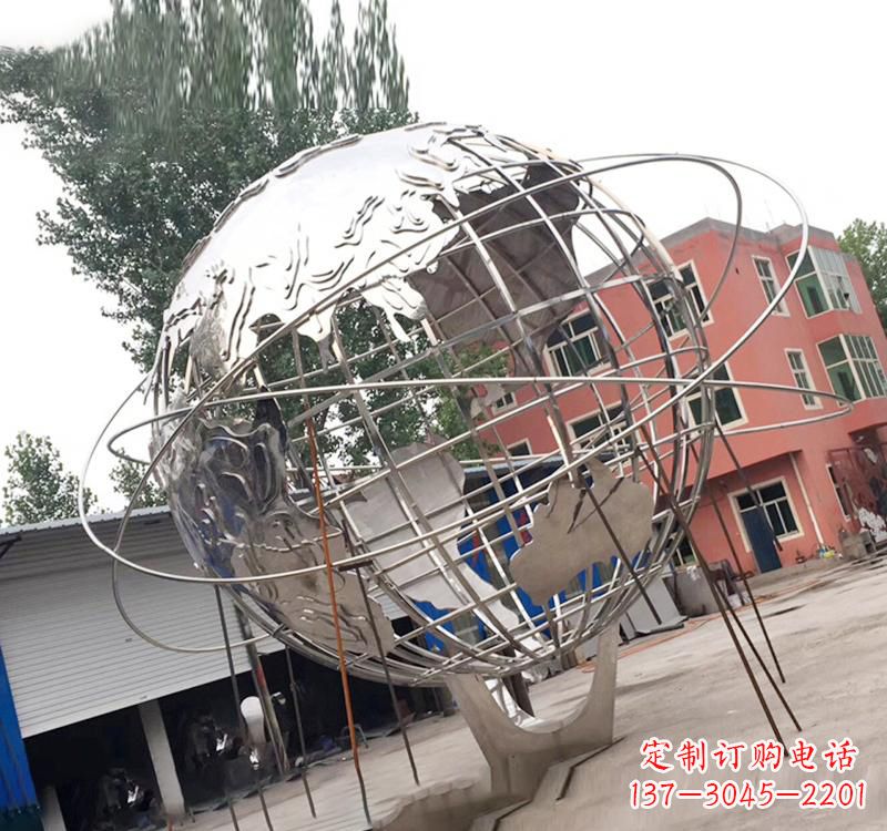 烟台不锈钢艺术镂空地球仪雕塑