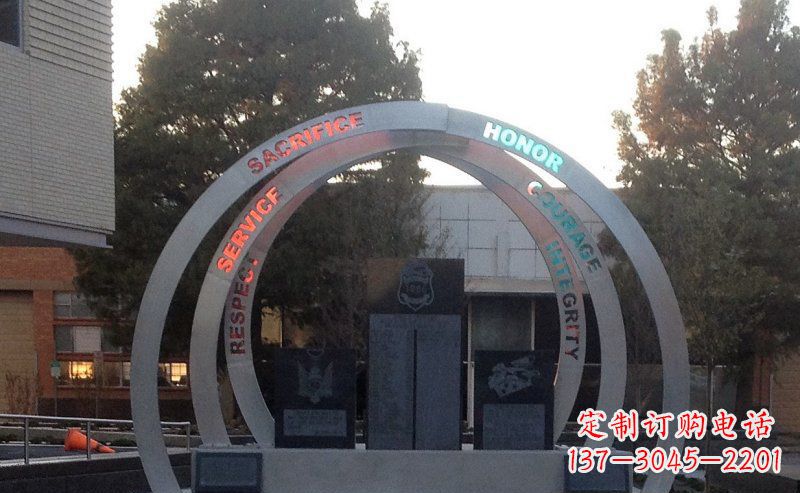 烟台不锈钢艺术门圆环雕塑——精美绝伦