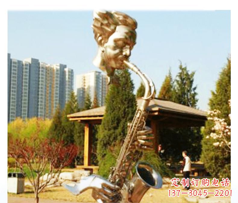 烟台不锈钢萨克斯雕塑精美而又抒情