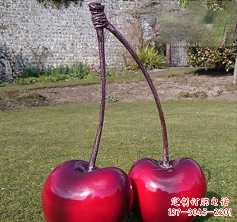 烟台不锈钢樱桃雕塑传承美好记忆