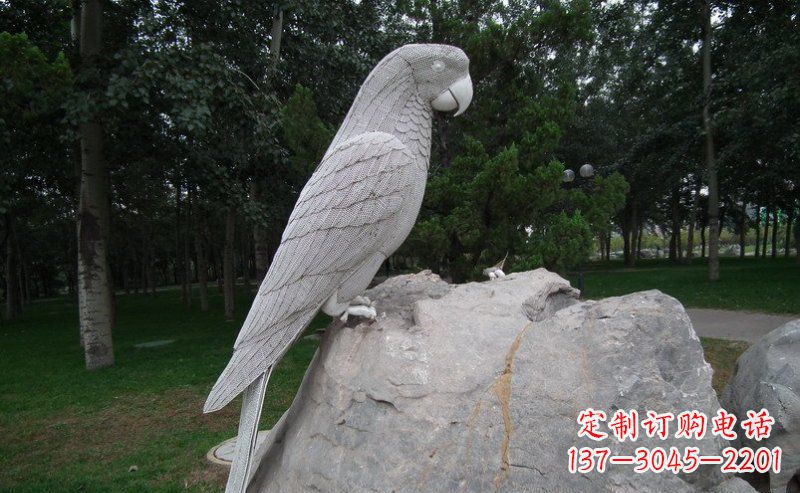 烟台不锈钢鹦鹉精美的雕塑艺术