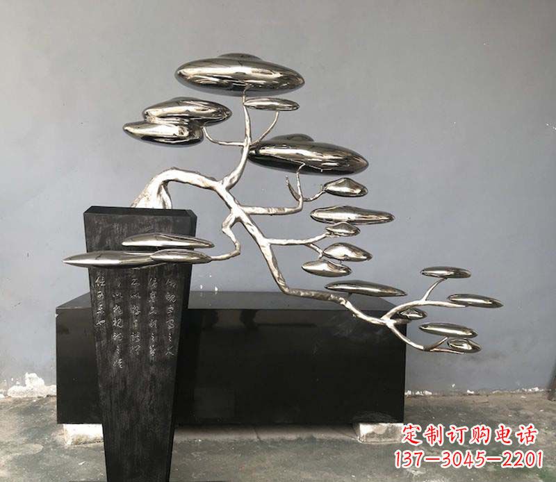烟台不锈钢迎客松雕塑雕塑带来的美丽