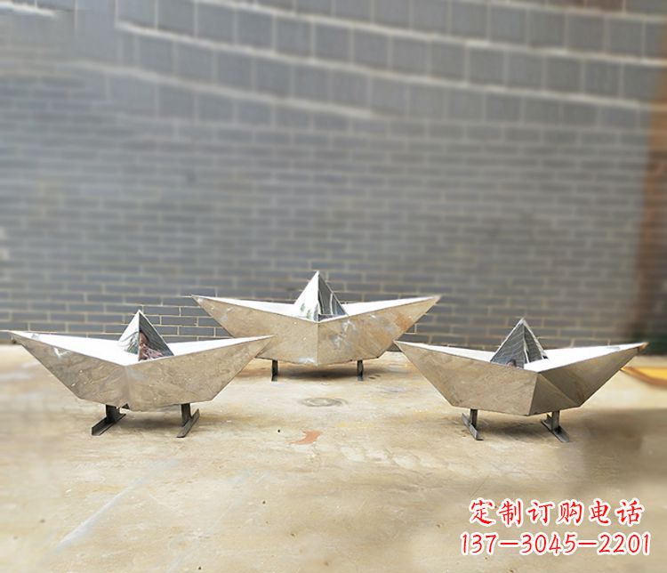 烟台不锈钢元宝雕塑精致的艺术品