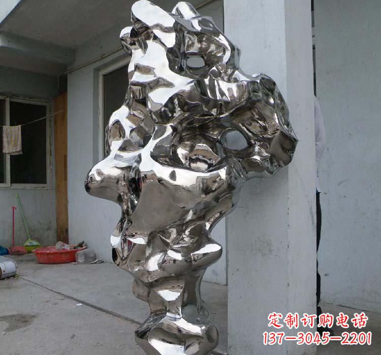 烟台太湖石雕塑精美绝伦的不锈钢园林景观