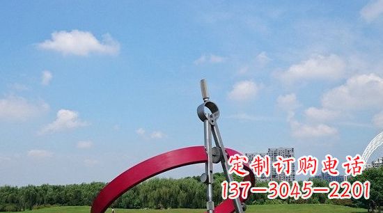烟台不锈钢圆规园林景观雕塑