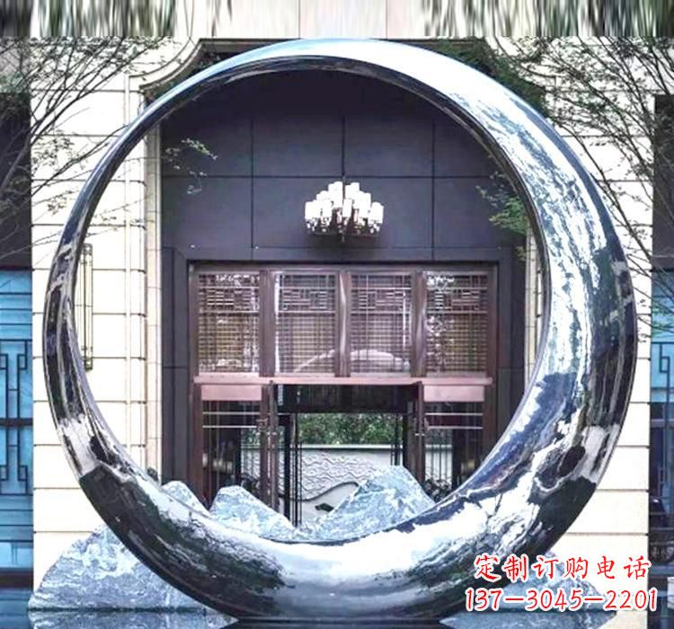 烟台精美的不锈钢圆环雕塑