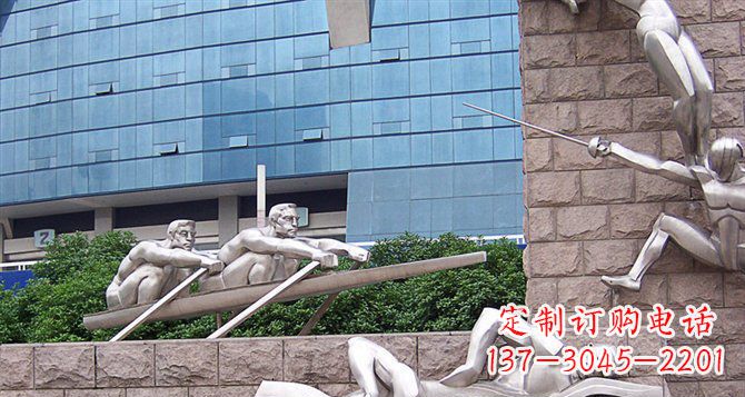 烟台不锈钢运动员雕塑——震撼的街头景观