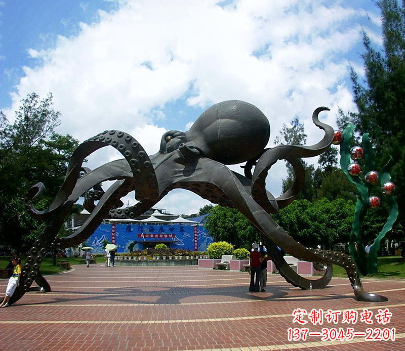 烟台不锈钢章鱼雕塑精美艺术品