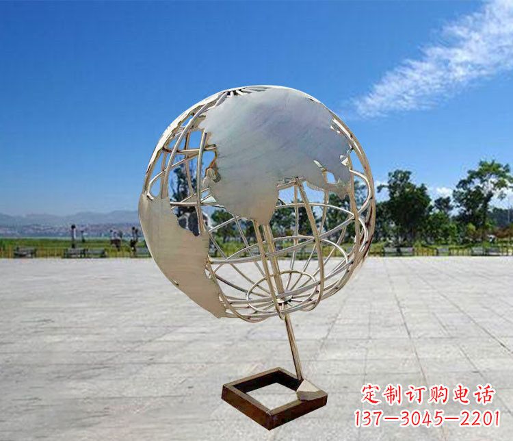 烟台神奇的不锈钢地球仪雕塑