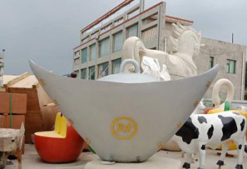烟台不锈钢元宝雕塑精美而珍贵