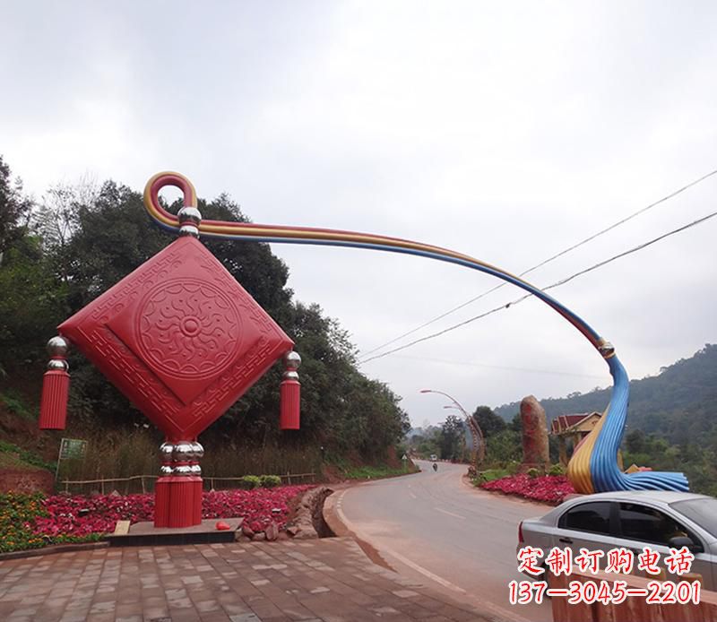烟台不锈钢拱门雕塑精致的现代艺术