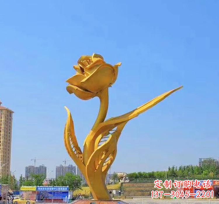 烟台精美不锈钢紫荆花雕塑