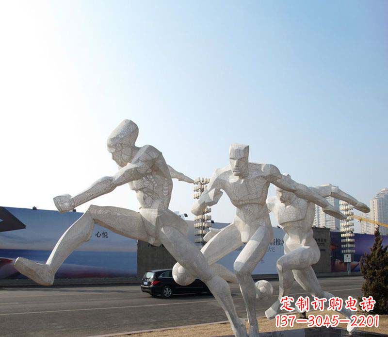 烟台足球之美不锈钢足球雕塑