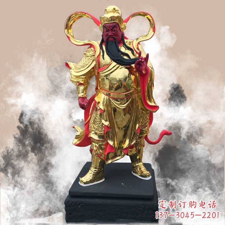 烟台彩绘关公佛像