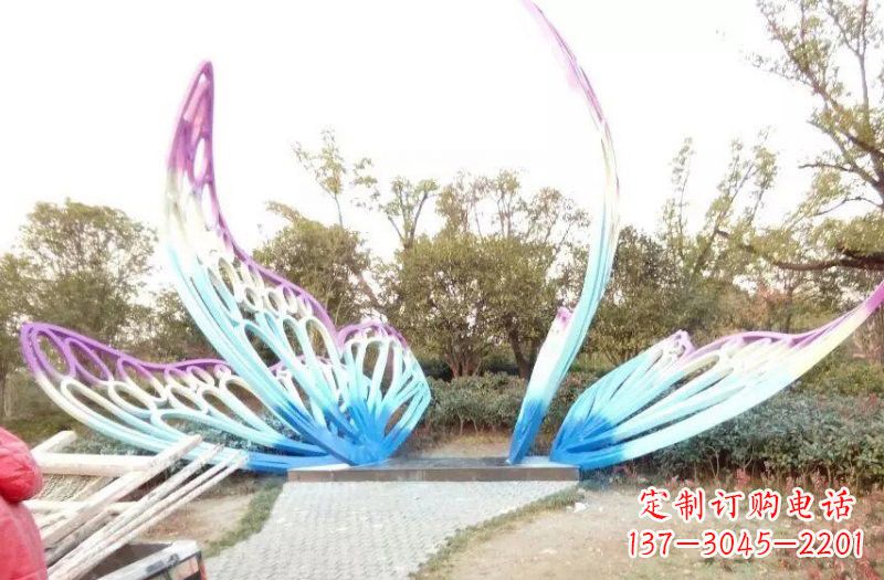 烟台彩色不锈钢蝴蝶雕塑