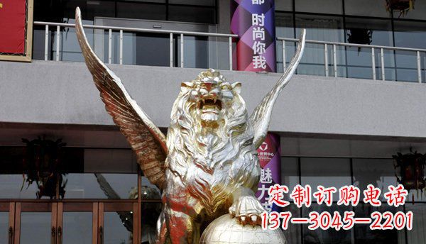 烟台铜雕狮子西洋狮子的精美雕塑