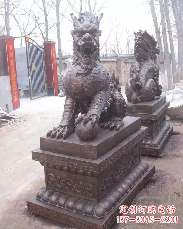 烟台麒麟雕塑古老而又神秘