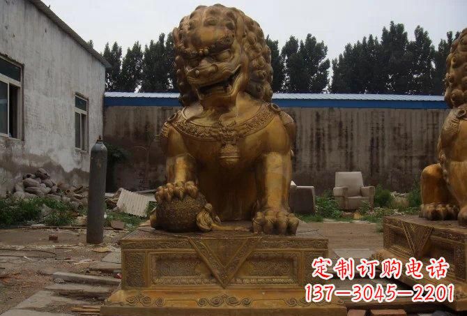 烟台静谧的狮子雕塑精美的工艺与精神传承
