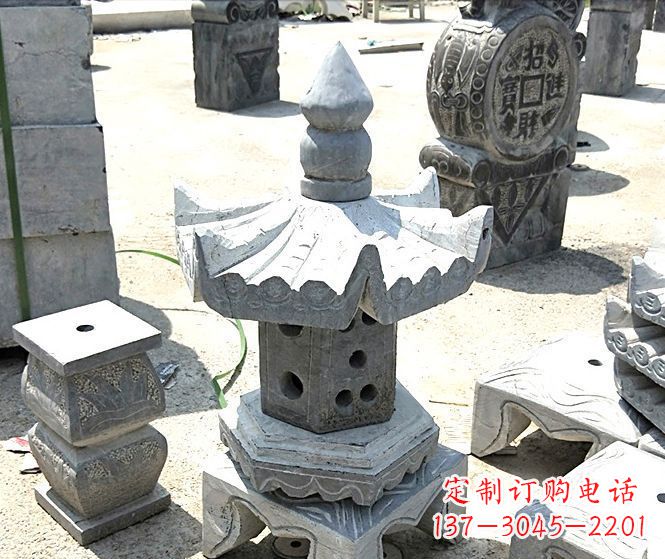 烟台美丽的草坪大理石雕塑石灯