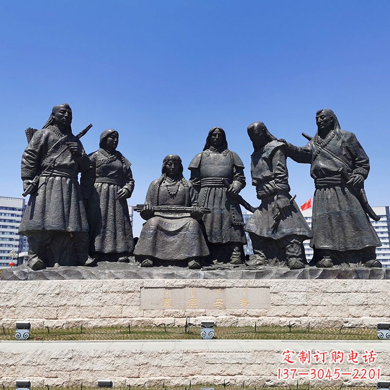 烟台草原母亲人物情景雕塑景观