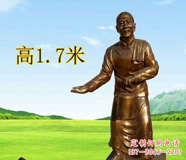 烟台店小二雕塑传承经典艺术