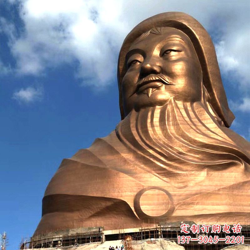 烟台成吉思汗的传奇——大型头像雕塑