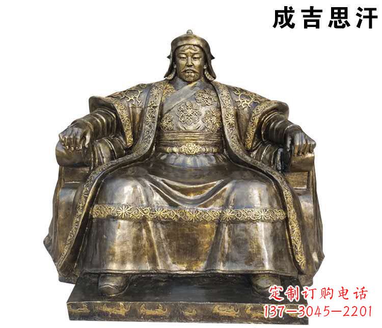 烟台成吉思汗英雄的雕像