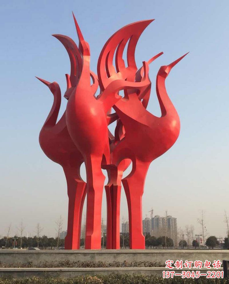 烟台仙鹤雕塑一座城市的标志