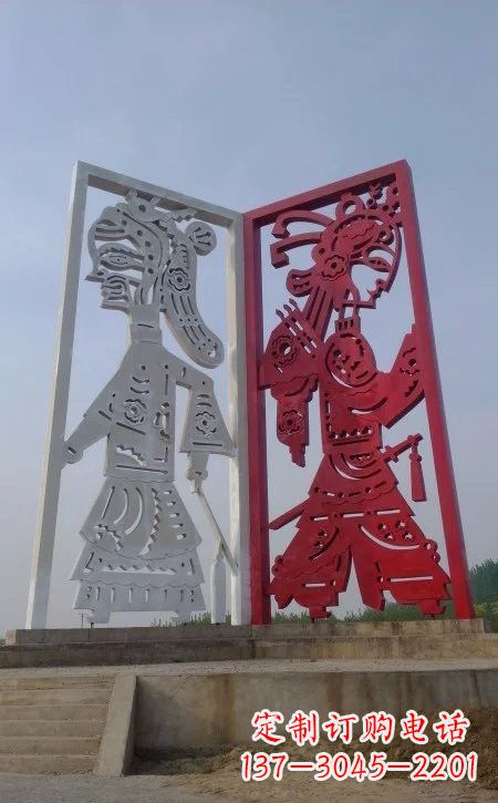 烟台城市大型皮影戏剪纸雕塑
