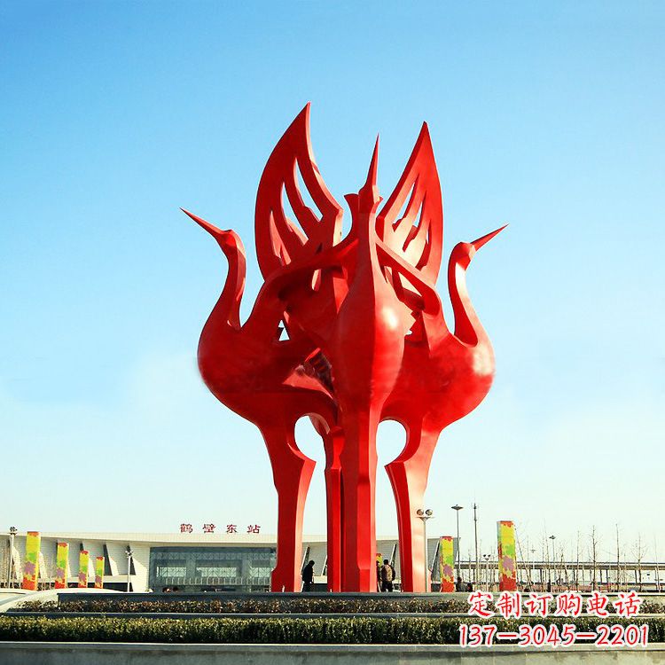 烟台“仙鹤之歌仙鹤雕塑的精彩瞬间”