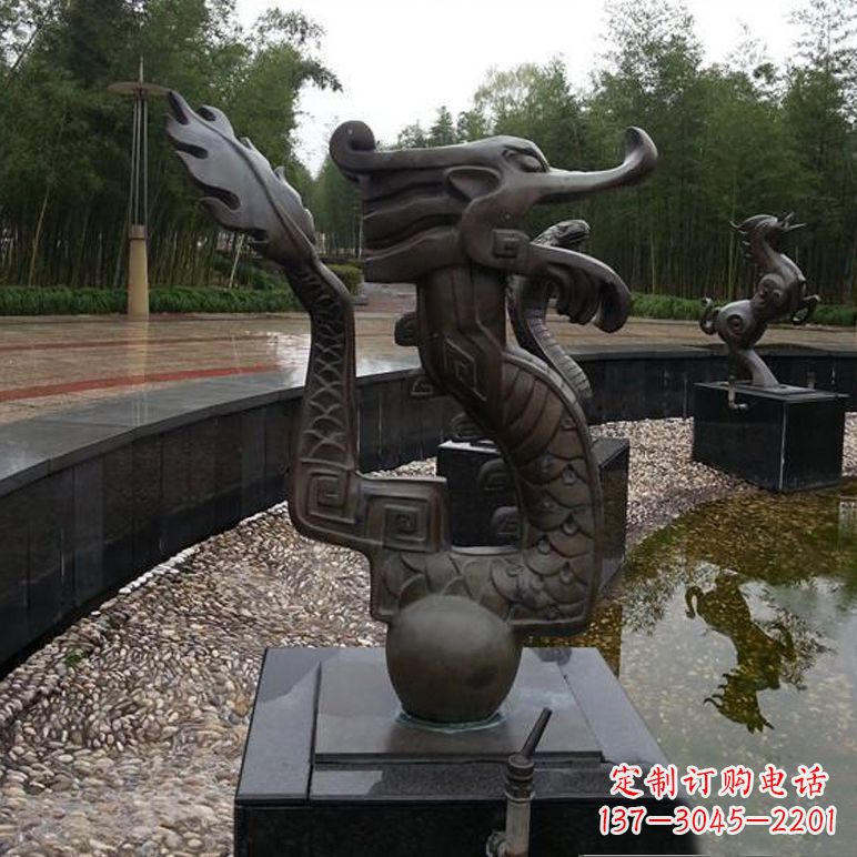 烟台城市十二生肖喷泉雕塑