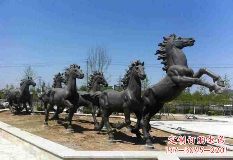 烟台铜马雕塑美观华贵的城市艺术