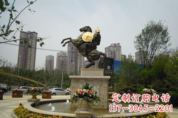 烟台铸造城市象征——铜马战士雕塑