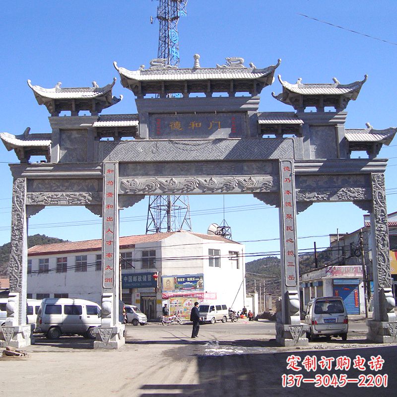 烟台中国古代的牌楼雕塑——传承着历史文化的精髓