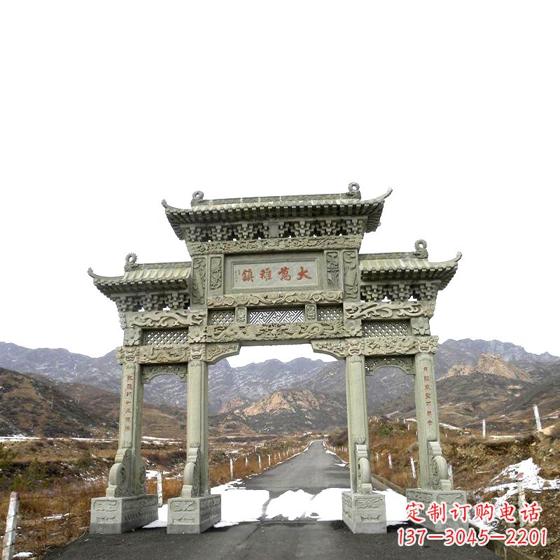 烟台三门石牌坊雕塑——古韵依旧