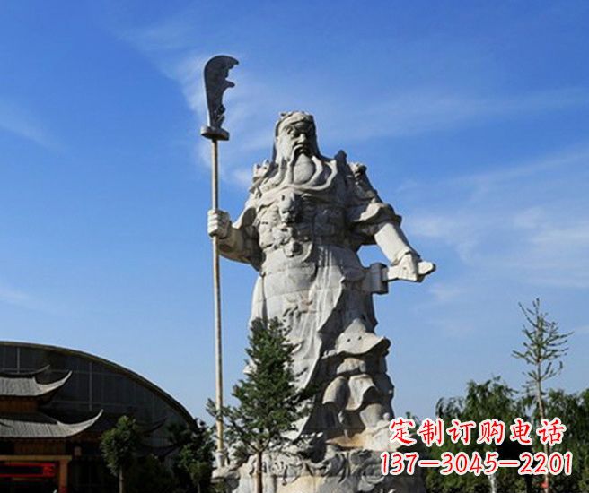 烟台关公雕塑持刀武财神