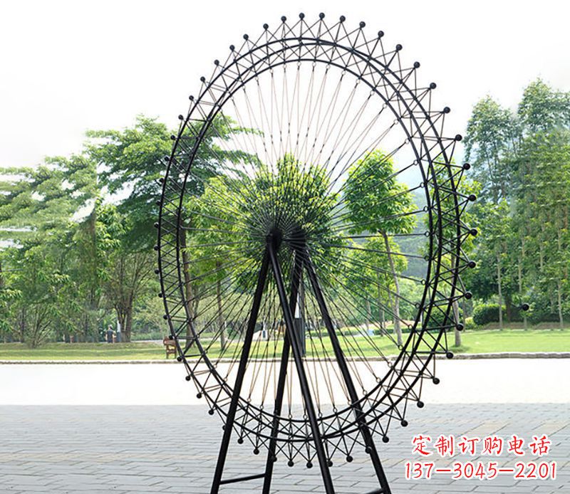 烟台不锈钢摩天轮雕塑视觉与空间的结合