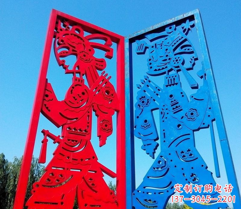 烟台精美的皮影戏雕塑