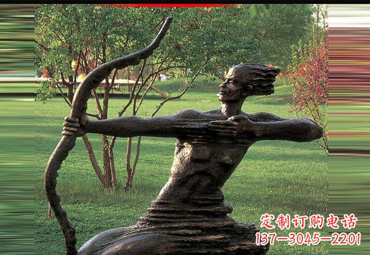 烟台抽象后羿射日铜雕