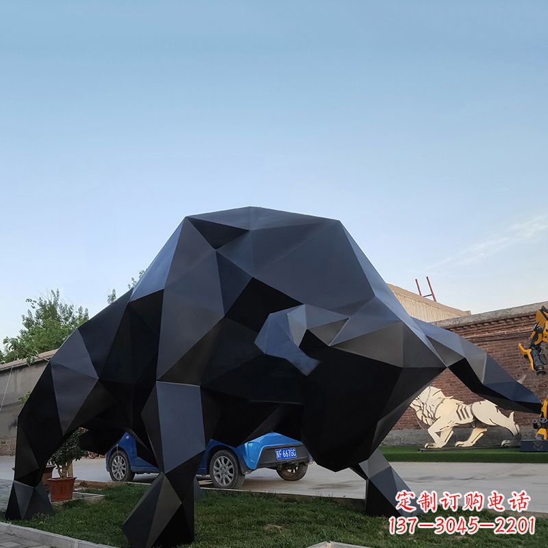 烟台华尔街牛大型玻璃钢动物雕塑