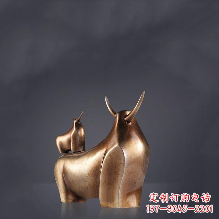 烟台精美不锈钢生肖牛雕塑
